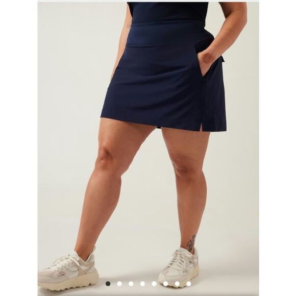NWT Athleta Soho Skort Jupe Short mini Bone Beige Plus Size 24 active - Picture 2 of 10